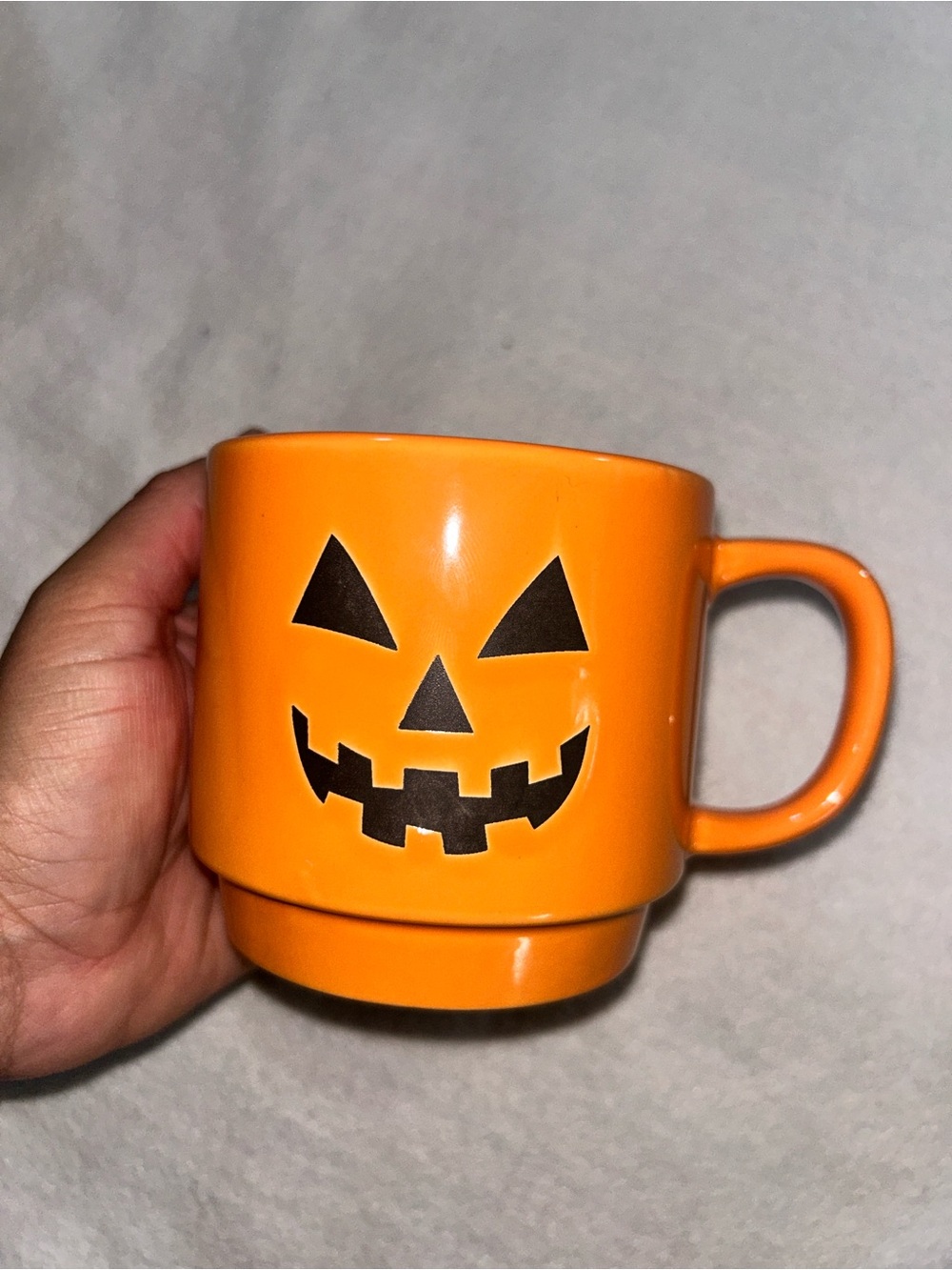 Orange Halloween Jack-o'-Lantern Ceramic Mug